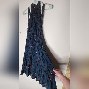 Elegant Navy Blue Midi Dress